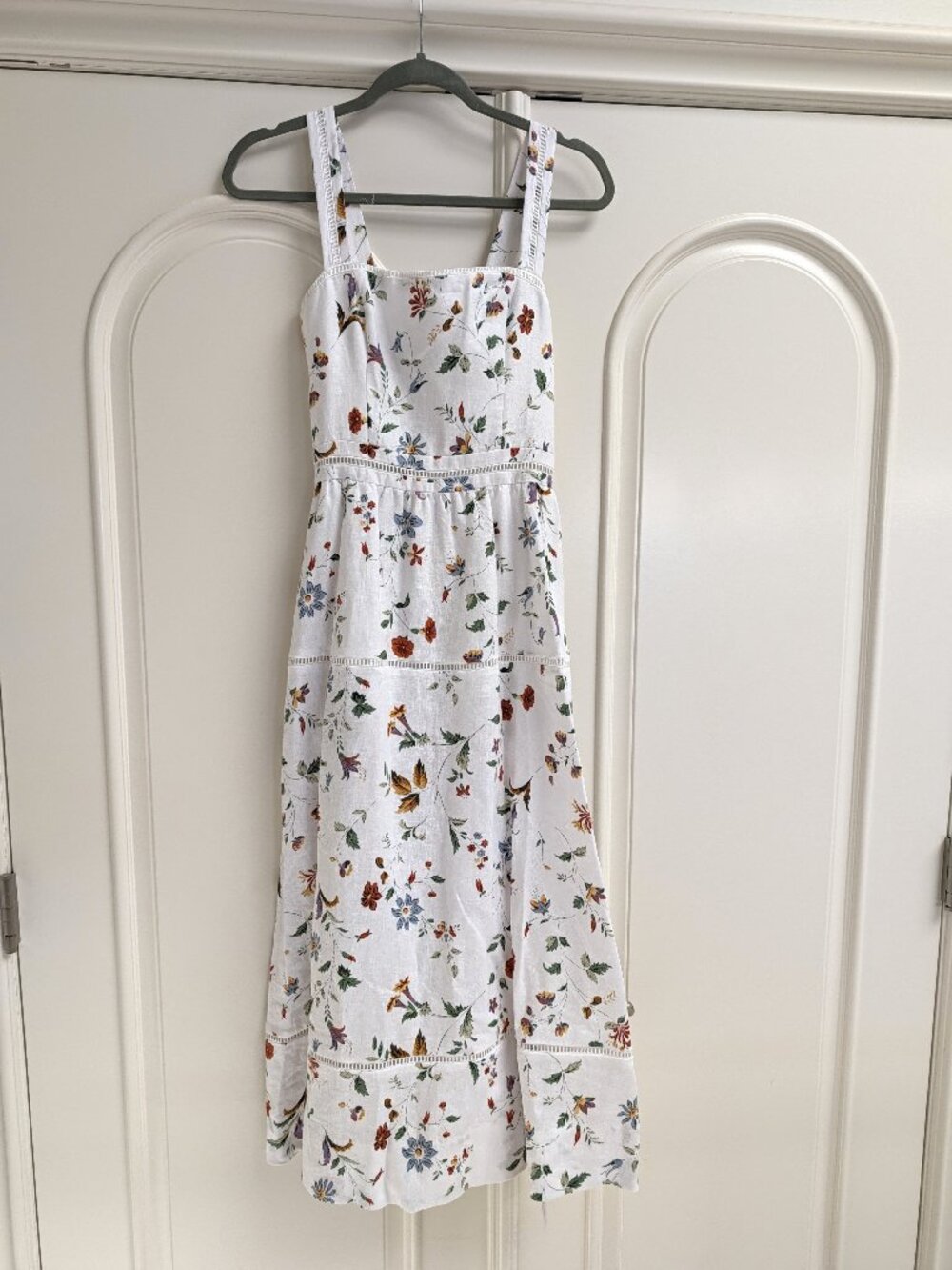 Reformation Everett Linen Dress Ivory - Size 6